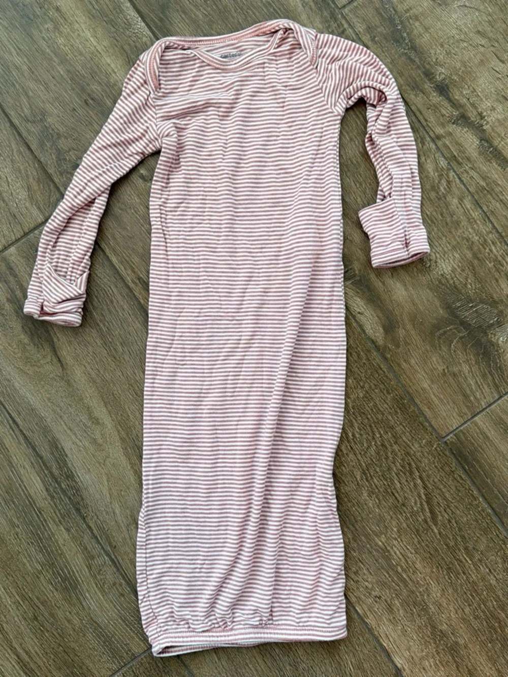 Carter's Pink and White Striped Long Sleeve Dress